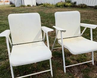 vintage Russell Wright by Samson metal folding chairs (2)