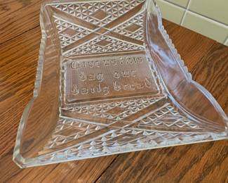 Very Rare—1884 Adams & Co Adams Ashman bread basket, "Give Us this Day Our Daily Bread"