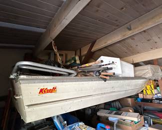 K-craft fishing boat with outboard motor
