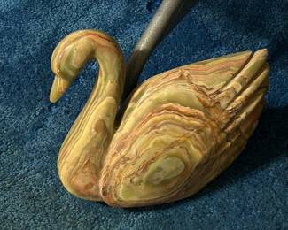 Vintage Onyx Swan. 
