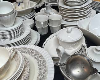 English ironstone and bone china