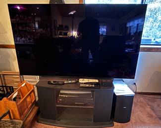 LG flatscreen television, & sound system