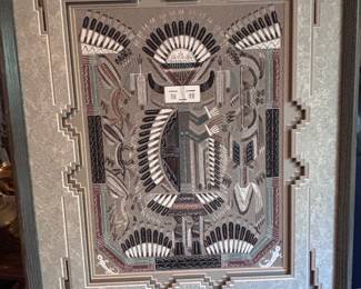 Native American sand painting by, Sammy Myerson  