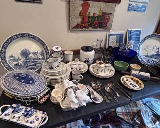 Blue dishware