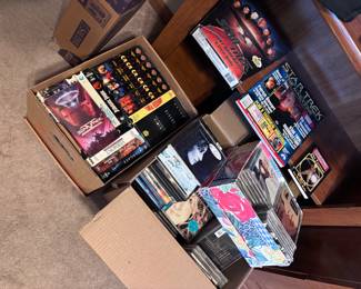 DVD’s cds & vhs tapes