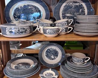 Currier & Ives dish set