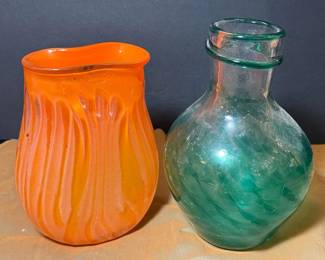 Pair of Art Glass Vases