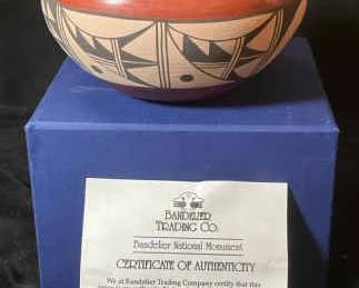 Kenneth James Sando Jemez Handpainted Pottery