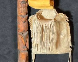 Native American Medicine Bags Wood Totem
