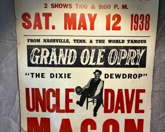 Uncle Dave Macon Promotional Poster