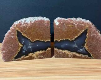 Banded Agate Book Ends