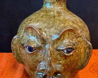 Folk Art Face Jug