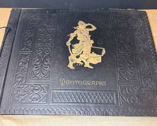 Vintage Photo Album With Movie Stills Family Photos