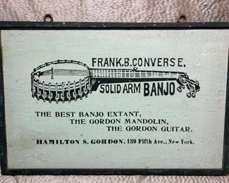 Frank B. Converse Banjo Sign 