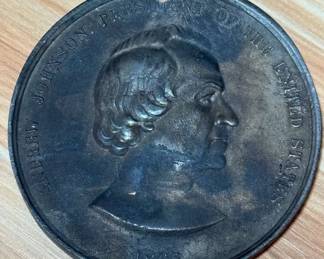 Andrew Johnson Indian Peace Medal 1865 Other