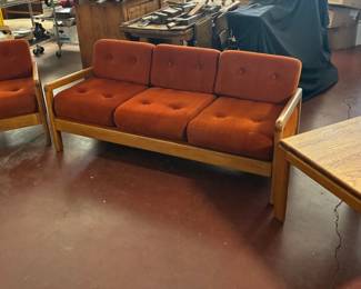 Vintage Mohair Sofa And Chair