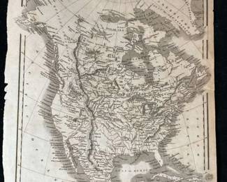 1834 Samuel Walker Map of North America