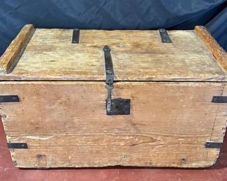 Antique Wooden Plank Chest