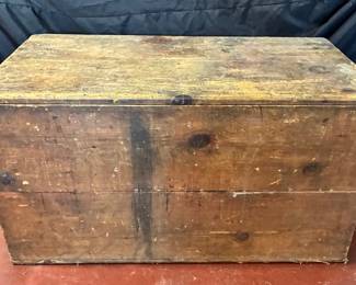 Old Wooden Trunk or Chest 