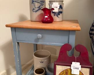 Blue Shabby Chic Side Table
