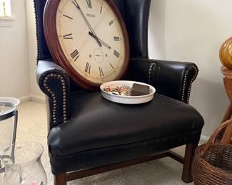 Wingback Chair, Wall Clock