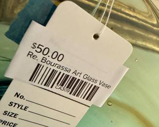 Re Bourassa Art Glass Vase