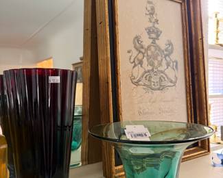 Re Bourassa Art Glass Vase