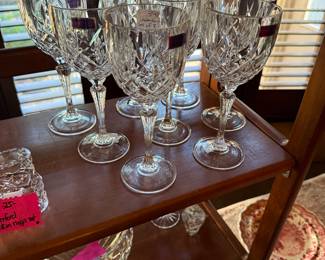 $325- SET OF EIGHT WATERFORD CRYSTAL GLASSES 