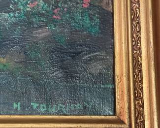 ORIGINAL OIL ON CANVAS ARTIST SIGNED M TOURISE