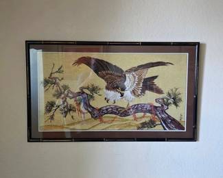 Vintage Japanese silk embroidery