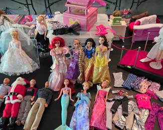 Barbie dolls and Barbie accessories
