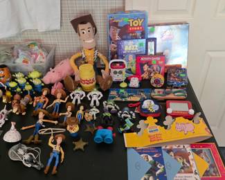 Disney, Toy Story, and Despicable Me (Minions) toys and 