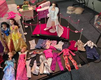 Barbie dolls and Barbie accessories