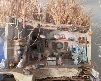 "Mouse Mansion" magazine featured miniature mouse diorama