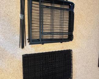 105 Setof2CollapsiblePetCratesPortablePlaypenFencingPanels