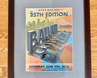 19 FramedBallardCriterium25thEditionRacingPoster