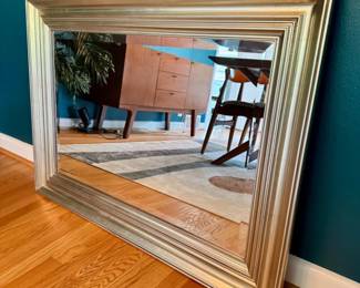 22 PotteryBarnSilverToneLayeredFrameWallMirror