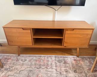 7 MidCenturyStyle2DoorTVMediaCabinetWoodLaminate