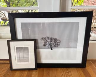 24 FramedBWScenicPrintsPilgrimPathHolyIsleTreeLandscape