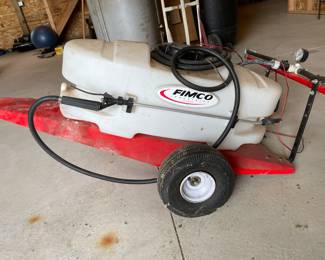 This sprayer is to be towed behind your lawn tractor. 