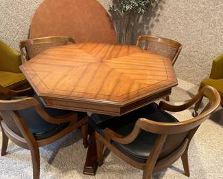 Gaming table and 4 matching chairs
