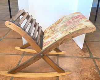 Wooden StoolFoot Rest French Cottage Core