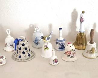 Porcelain, Brass Wood Bells
