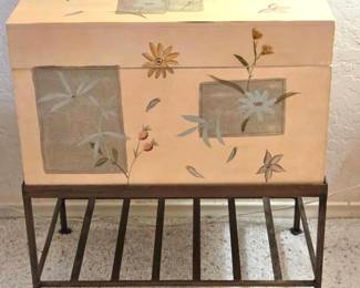 Painted Chest On Metal Frame