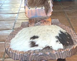 Western Chair W Animal Hide