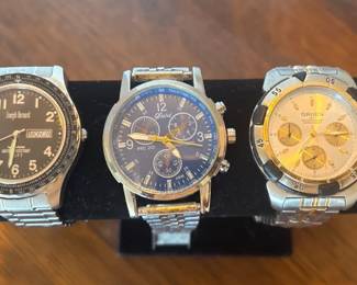3 Mens Watches Shshd, Gruen, Joseph Bernard