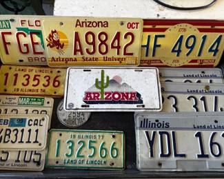 Vintage Motorcycle Car License Plates