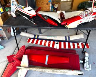 Red White Colored Model Airplanes