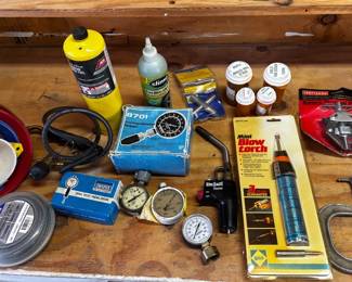 Compressor Gauges, Blow Torch Etc.