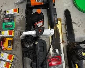 3 Chainsaws With Nice Accessories